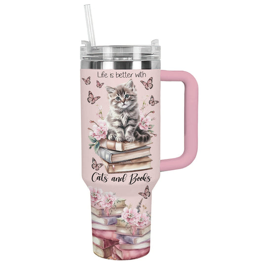 Shineful Tumbler Kitty's Literary Escape