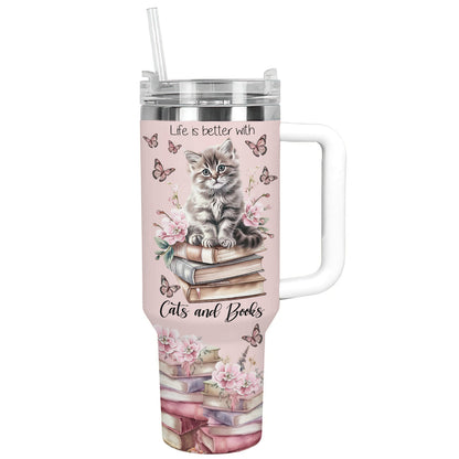 Shineful Tumbler Kitty's Literary Escape