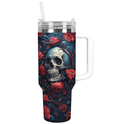 Shineful Tumbler Gothic Rose Skull