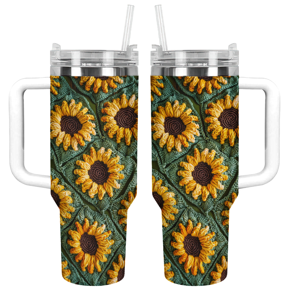 Shineful Tumbler Golden Sunflower Threads