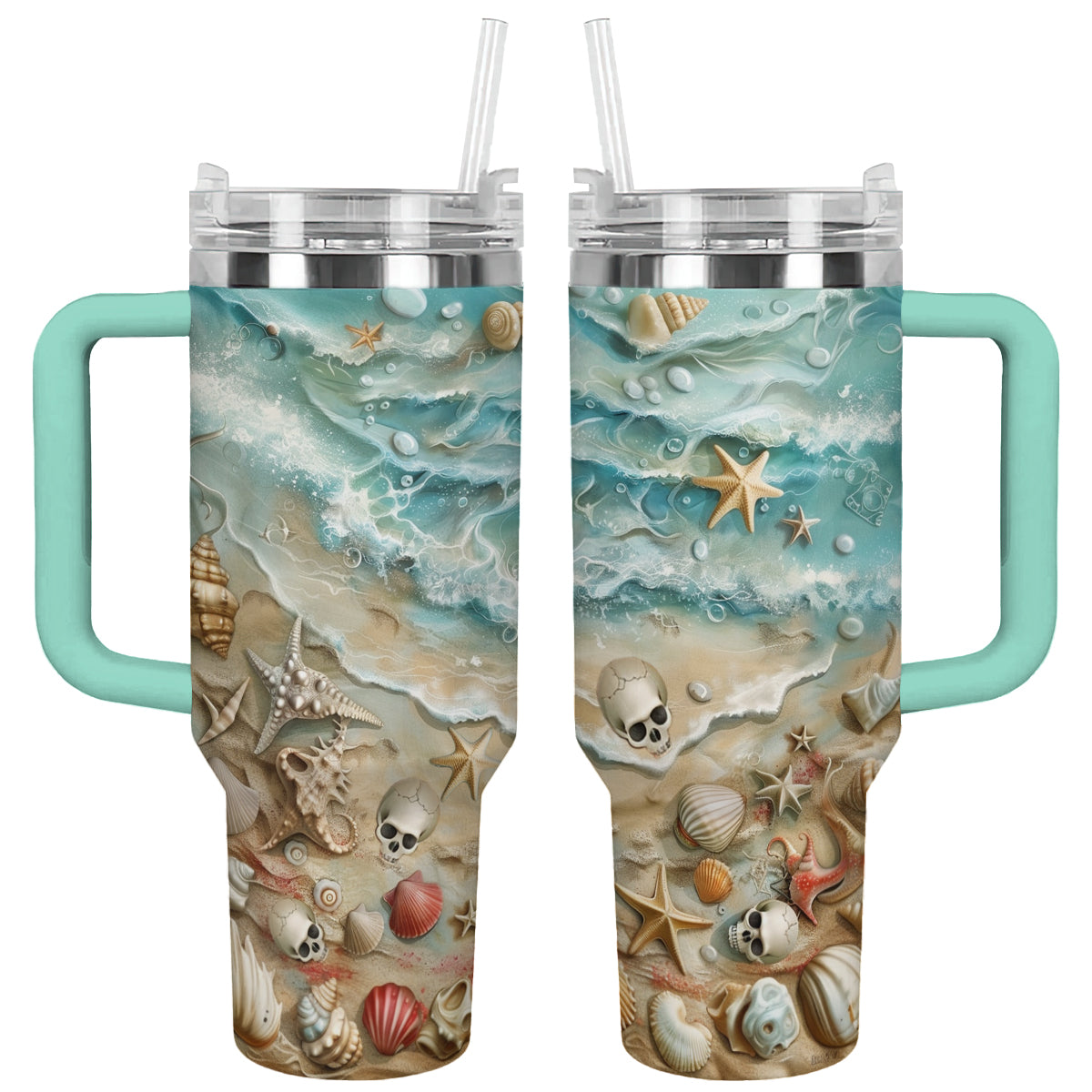 Shineful Tumbler Skull Ocean's Edge Mystique