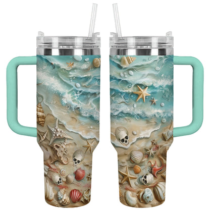 Shineful Tumbler Skull Ocean's Edge Mystique