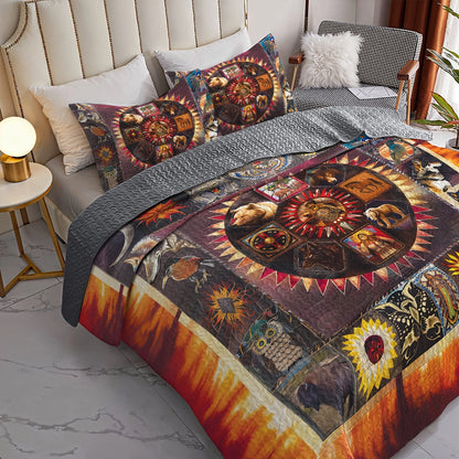 Shineful All Season Quilt 3-Piece Set - Native America Tribal