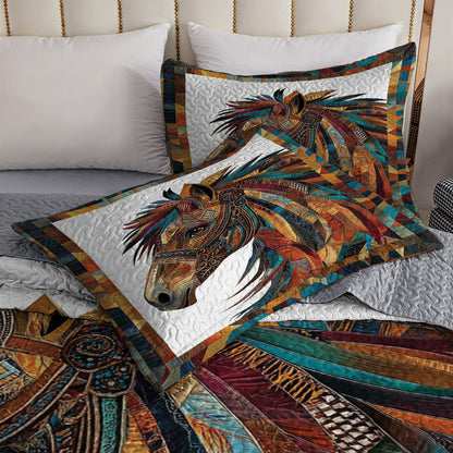 Shineful All Season Quilt 3-Piece Set Spirit Painted Horse