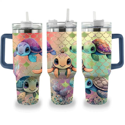 Shineful Tumbler Sparkling Sea Turtles
