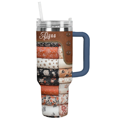 Shineful Tumbler Personalized Vintage Fabric Collection