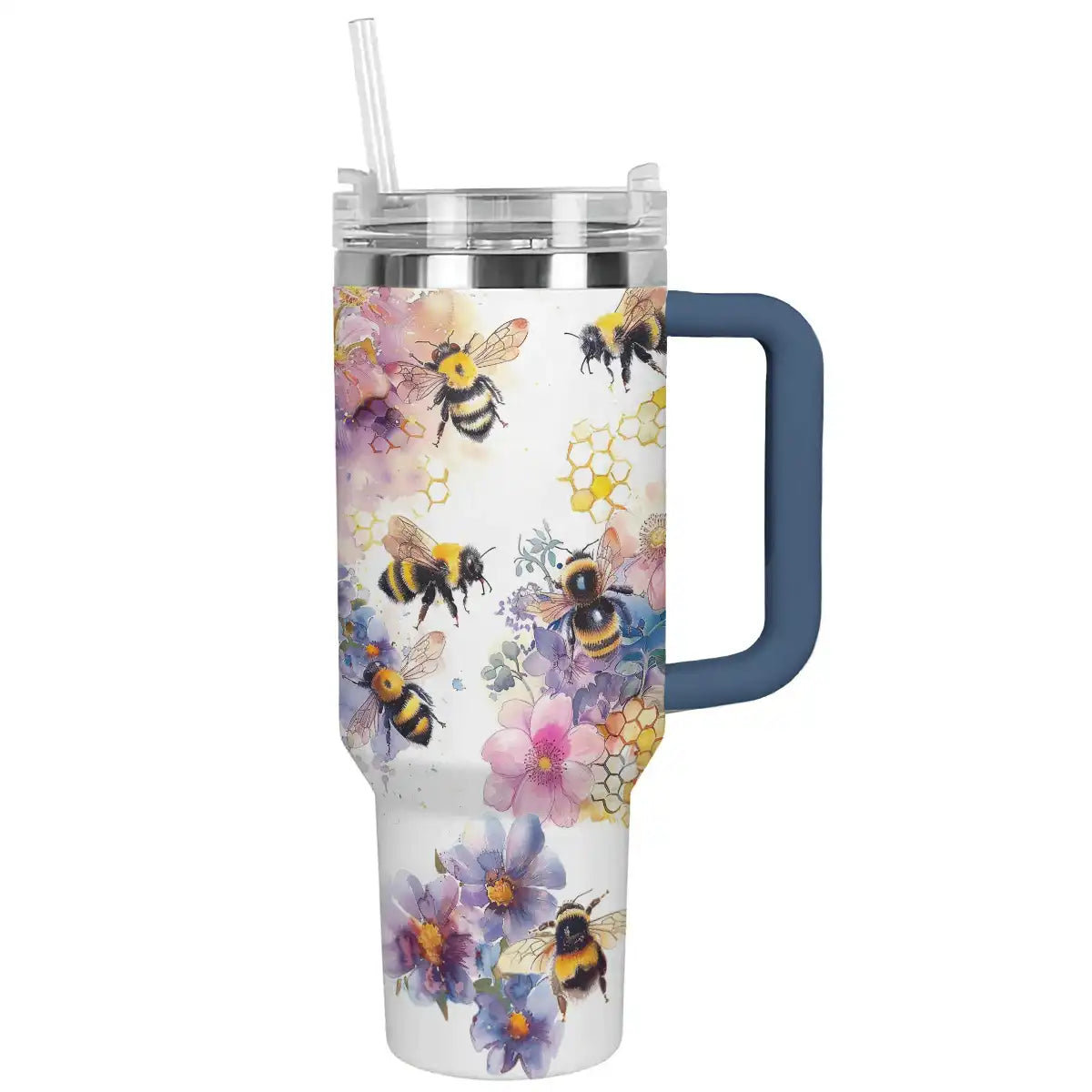 Shineful Tumbler Floral Bees Ver3