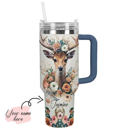 Shineful Tumbler Floral Deer
