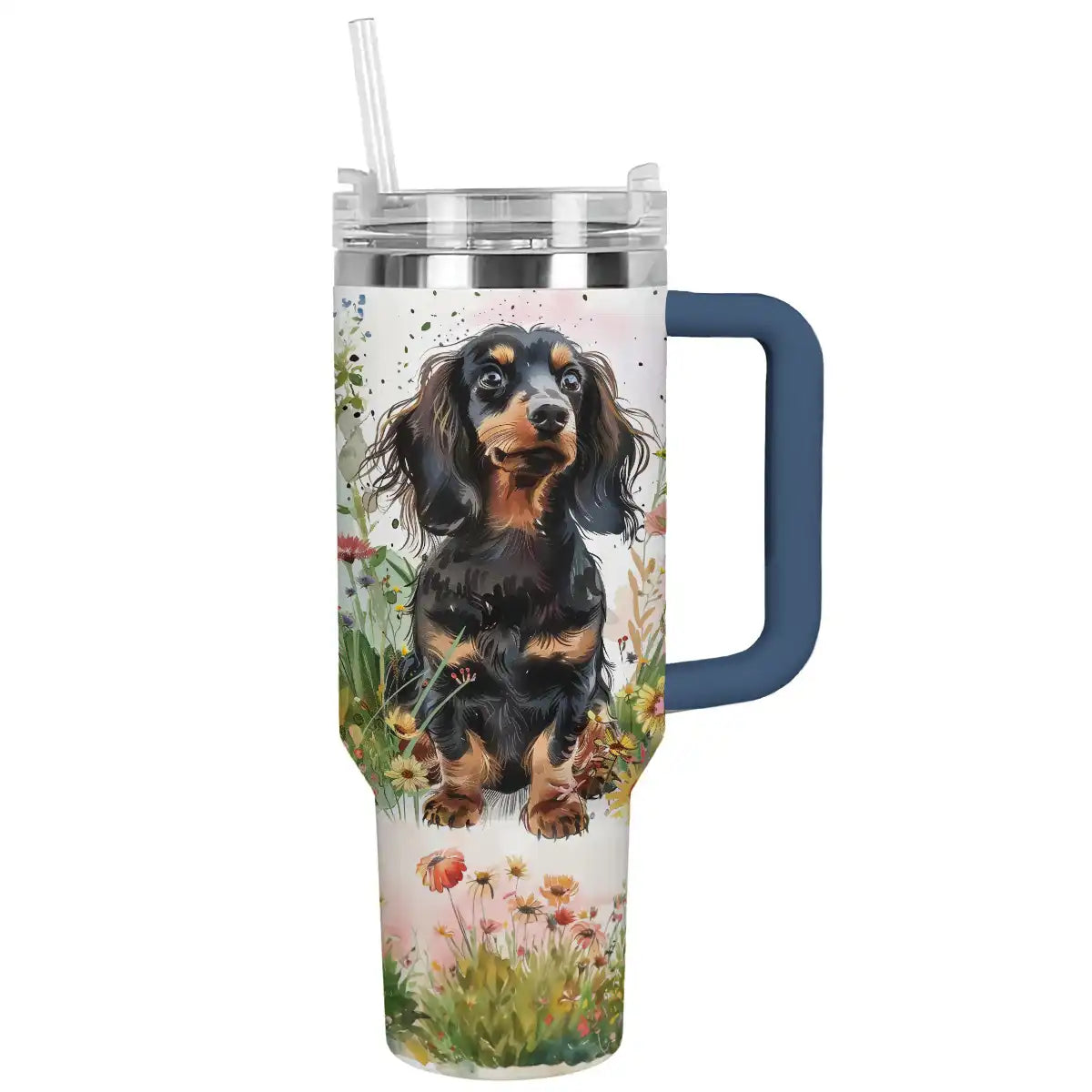 Shineful Tumbler Dachshund flower