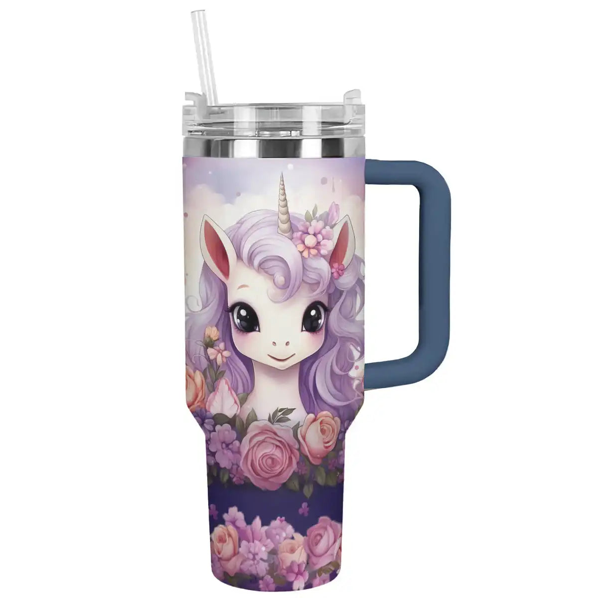 Shineful Tumbler Floral Unicorn