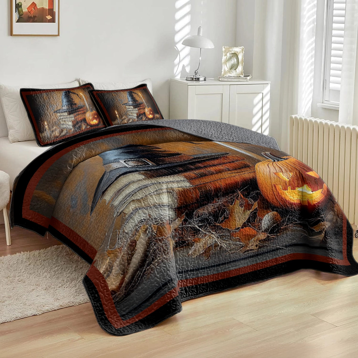 Shineful All Season Quilt 3-Piece Set - Midnight Reading Spell