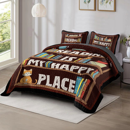Shineful All Season Quilt 3-Piece Set - Bookworm's Reading Dream