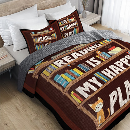 Shineful All Season Quilt 3-Piece Set - Bookworm's Reading Dream