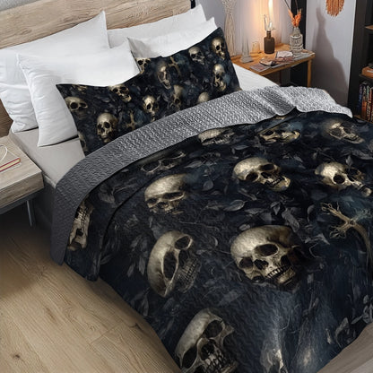 Shineful All Season Quilt 3-Piece Set - Shadowed Skull Haven