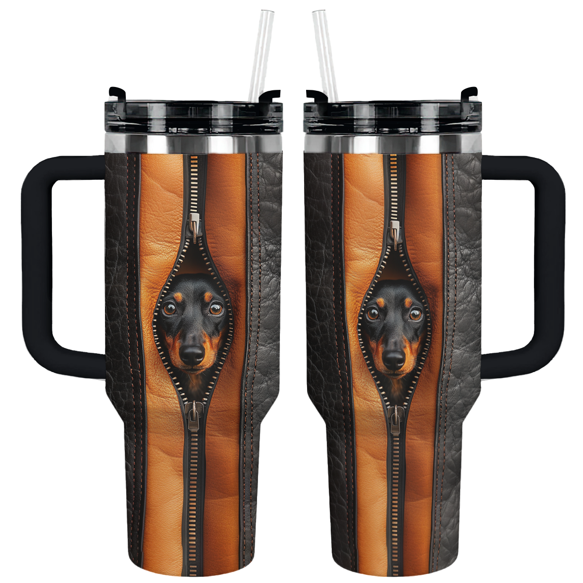 Shineful Tumbler 3D Zipping Dachshund