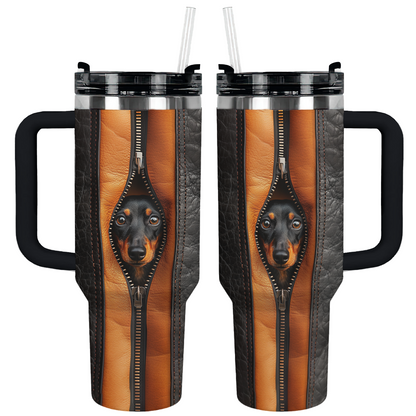 Shineful Tumbler 3D Zipping Dachshund