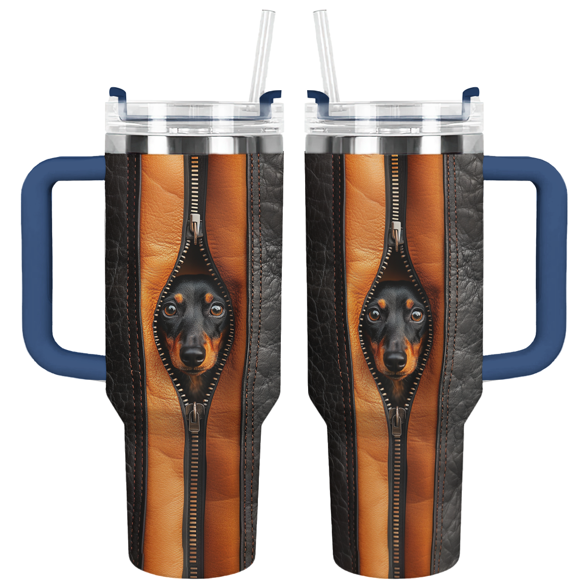 Shineful Tumbler 3D Zipping Dachshund