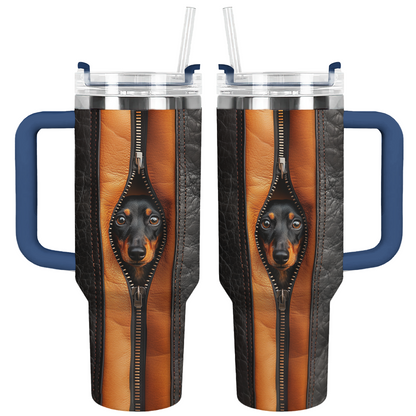 Shineful Tumbler 3D Zipping Dachshund