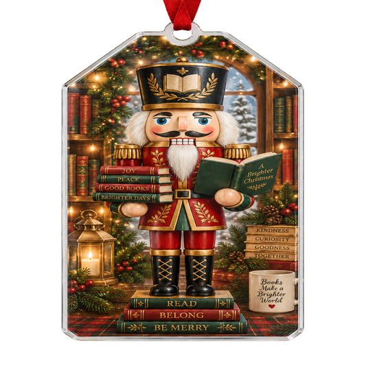 Shineful Nutcracker Librarian 2D Acrylic Ornament