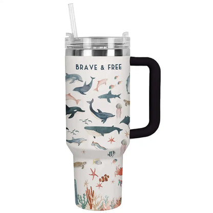 Shineful Tumbler Ocean Brave and Free