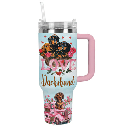 Shineful Tumbler Dachshund Basket of Love