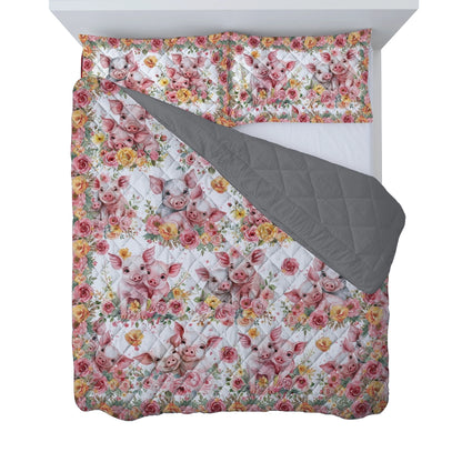 Shineful Quilt 3-Piece Pig Blossom