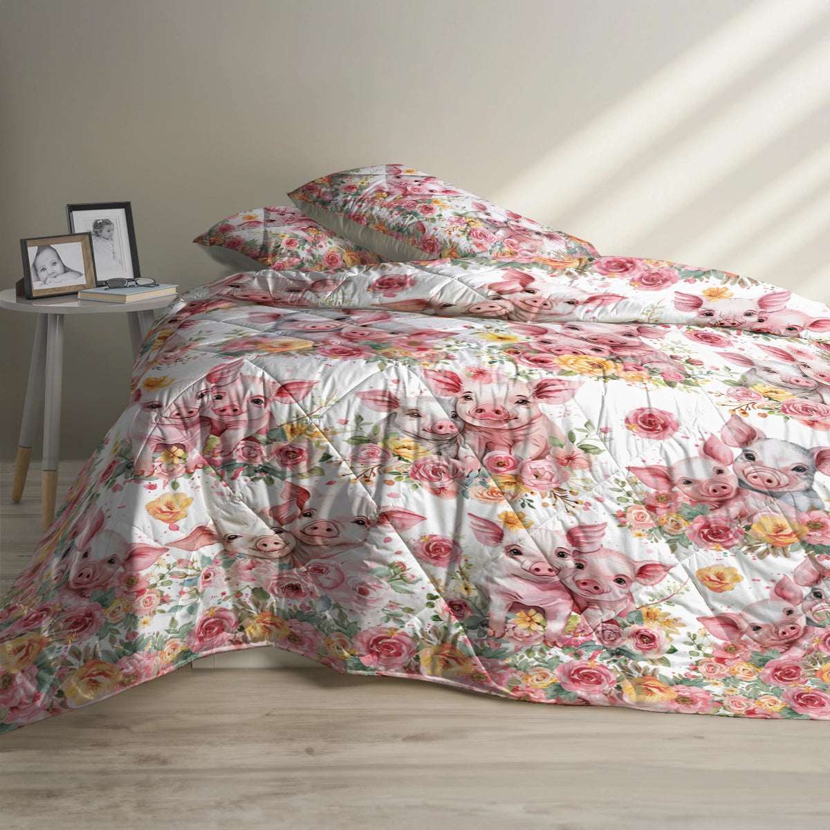 Shineful Quilt 3-Piece Pig Blossom