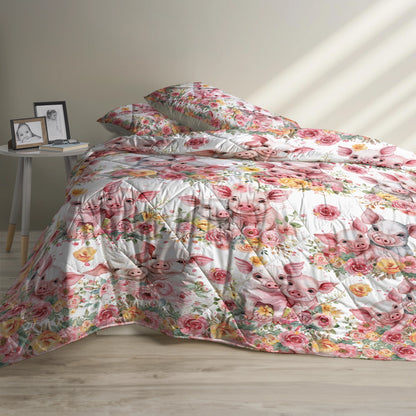 Shineful Quilt 3-Piece Pig Blossom