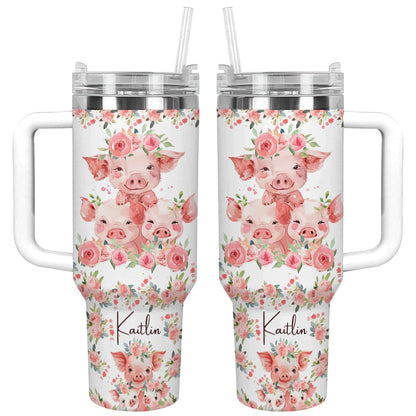 Shineful Tumbler Pertsonalized Pig Blossom MN8