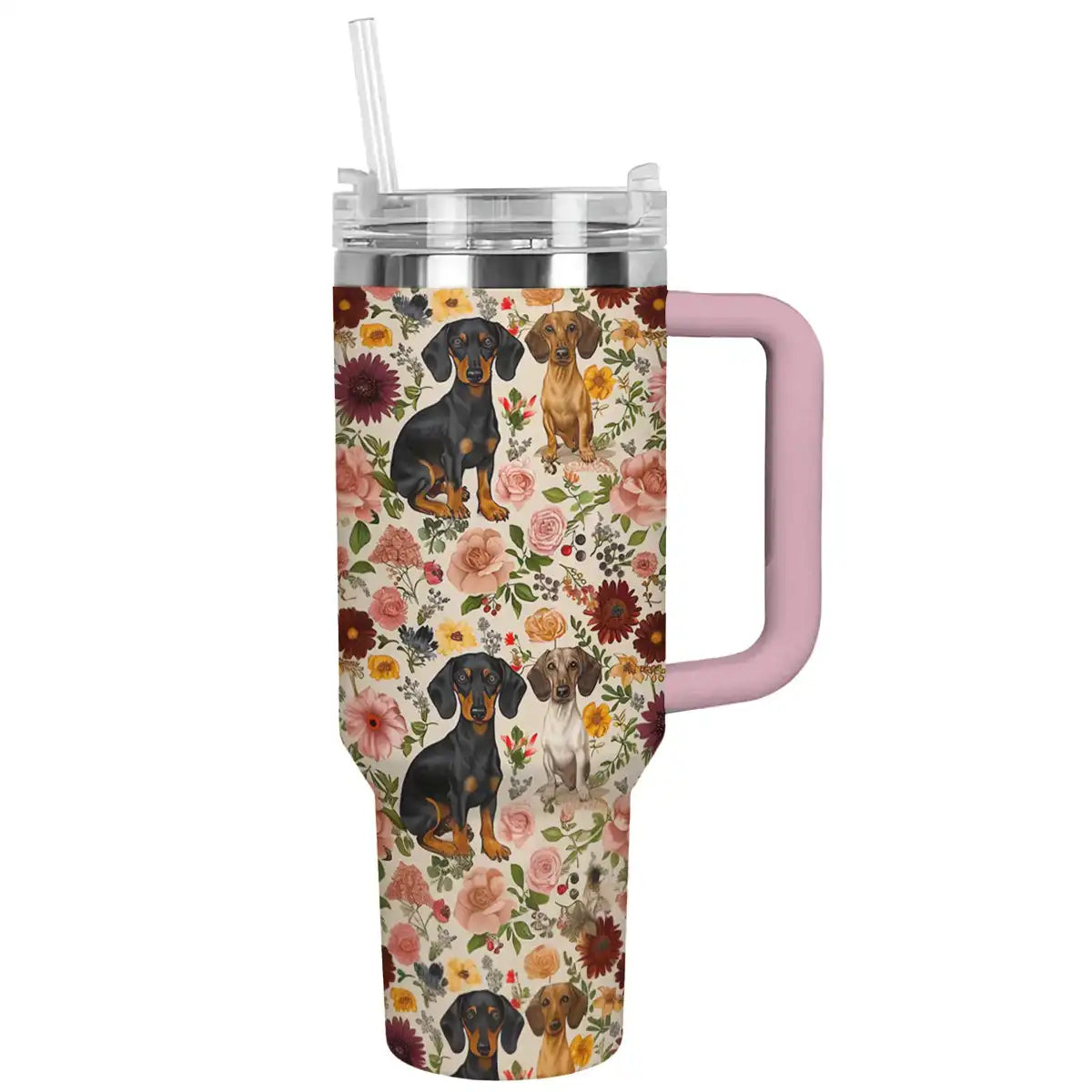 Shineful Tumbler Floral Dachshunds Ver5