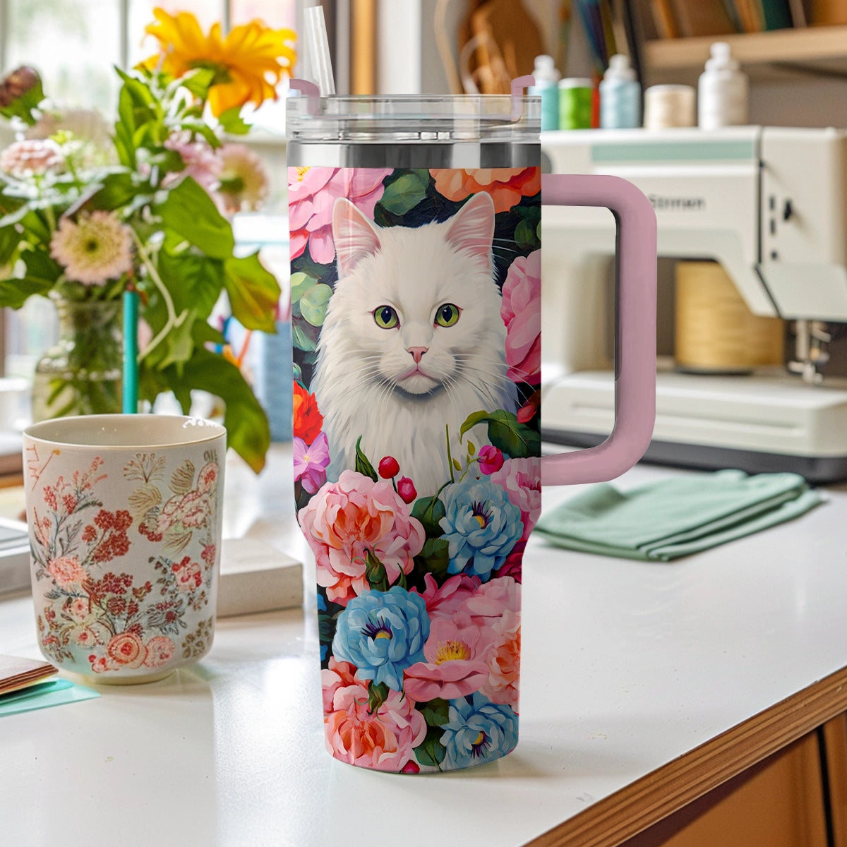 Shineful Tumbler Cat In Purrfect Garden