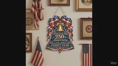 Shineful Liberty Bell Personalized Wood Sign
