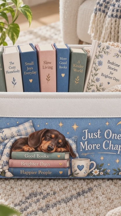 Shineful Dachshund Book Lover Book Basket