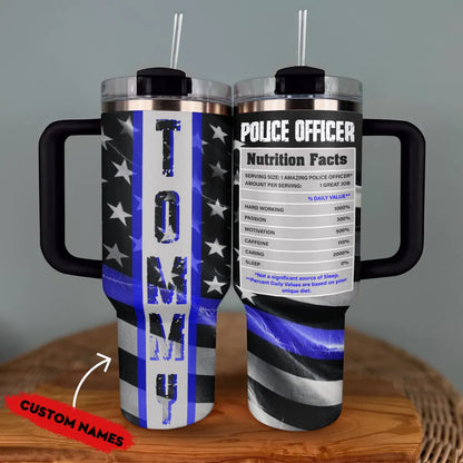 Shineful Tumbler Personalized Police: Thin Blue Line