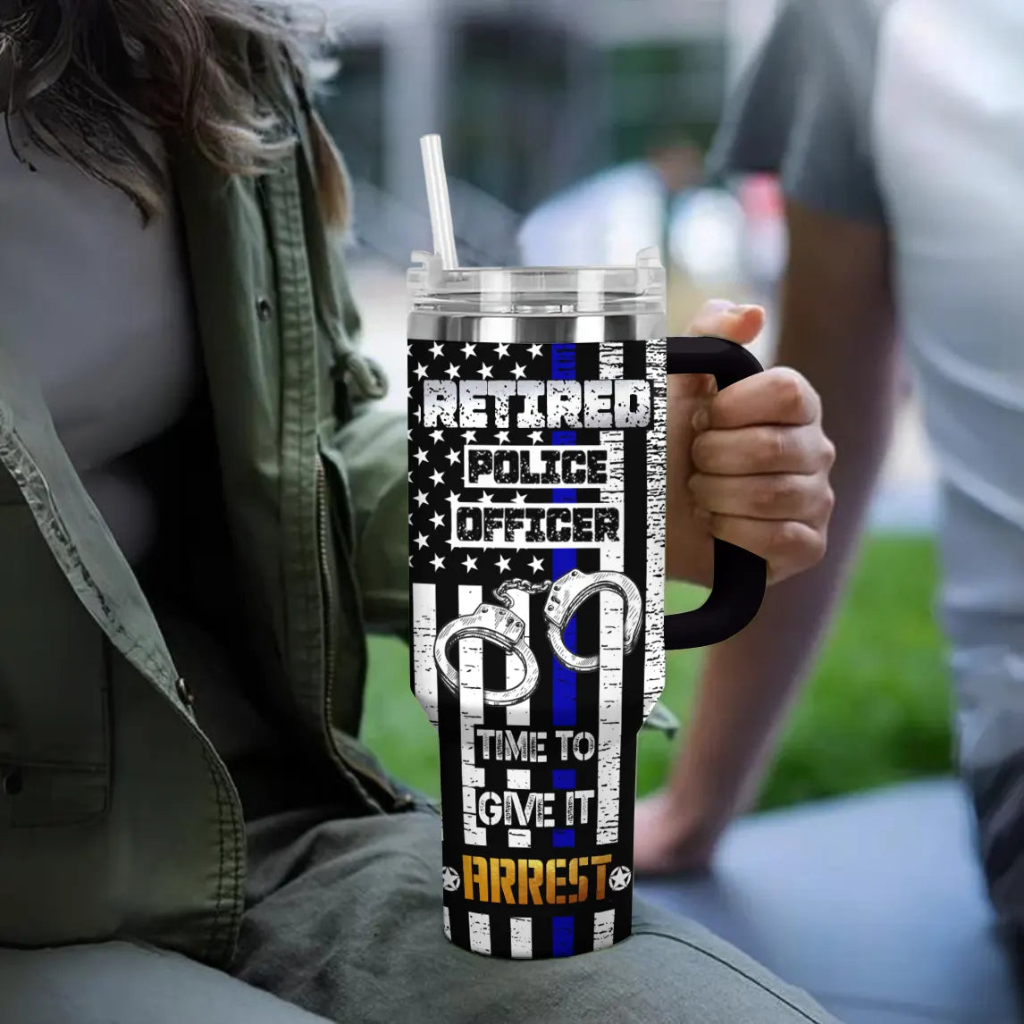 Shineful Tumbler Retired Police Officer