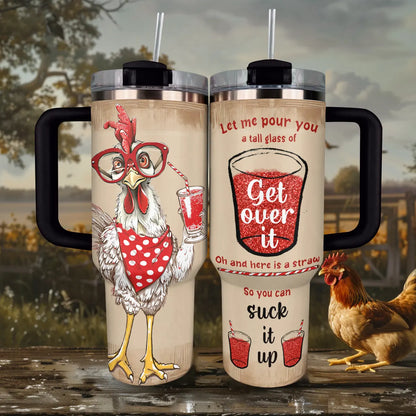 Shineful Tumbler Funny Feisty Chicken