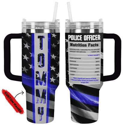 Shineful Tumbler Personalized Police: Thin Blue Line
