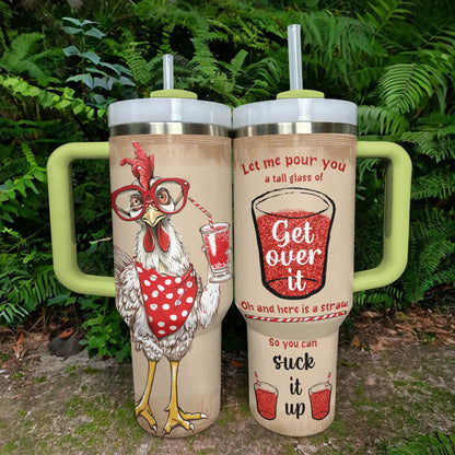 Shineful Tumbler Funny Feisty Chicken