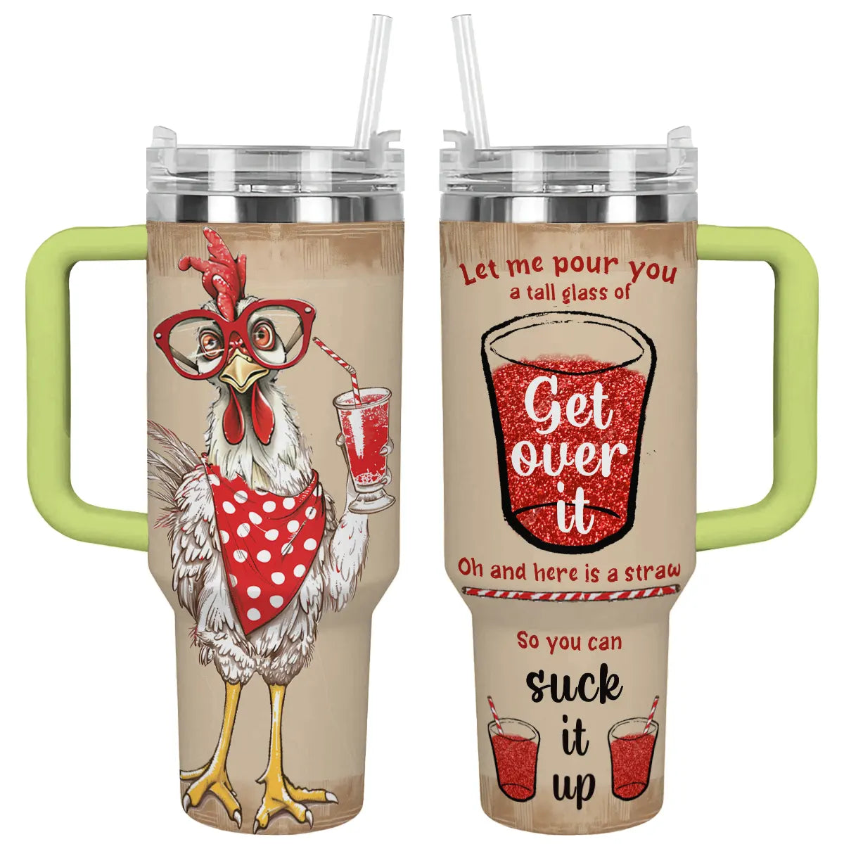 Shineful Tumbler Funny Feisty Chicken