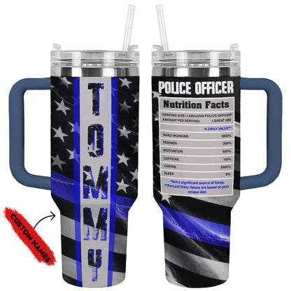 Shineful Tumbler Personalized Police: Thin Blue Line