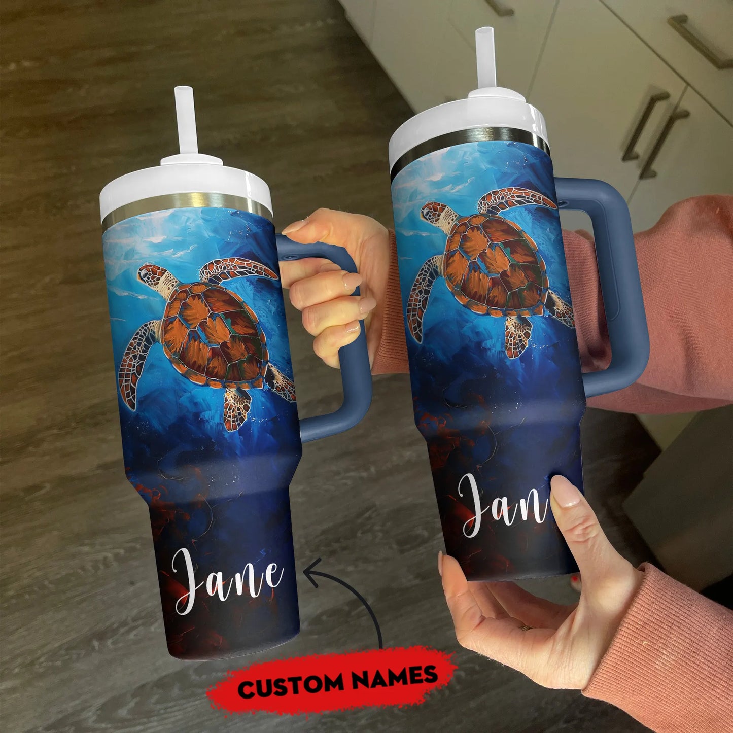 Shineful Tumbler Personalized Sea Turtle Ocean's Grace