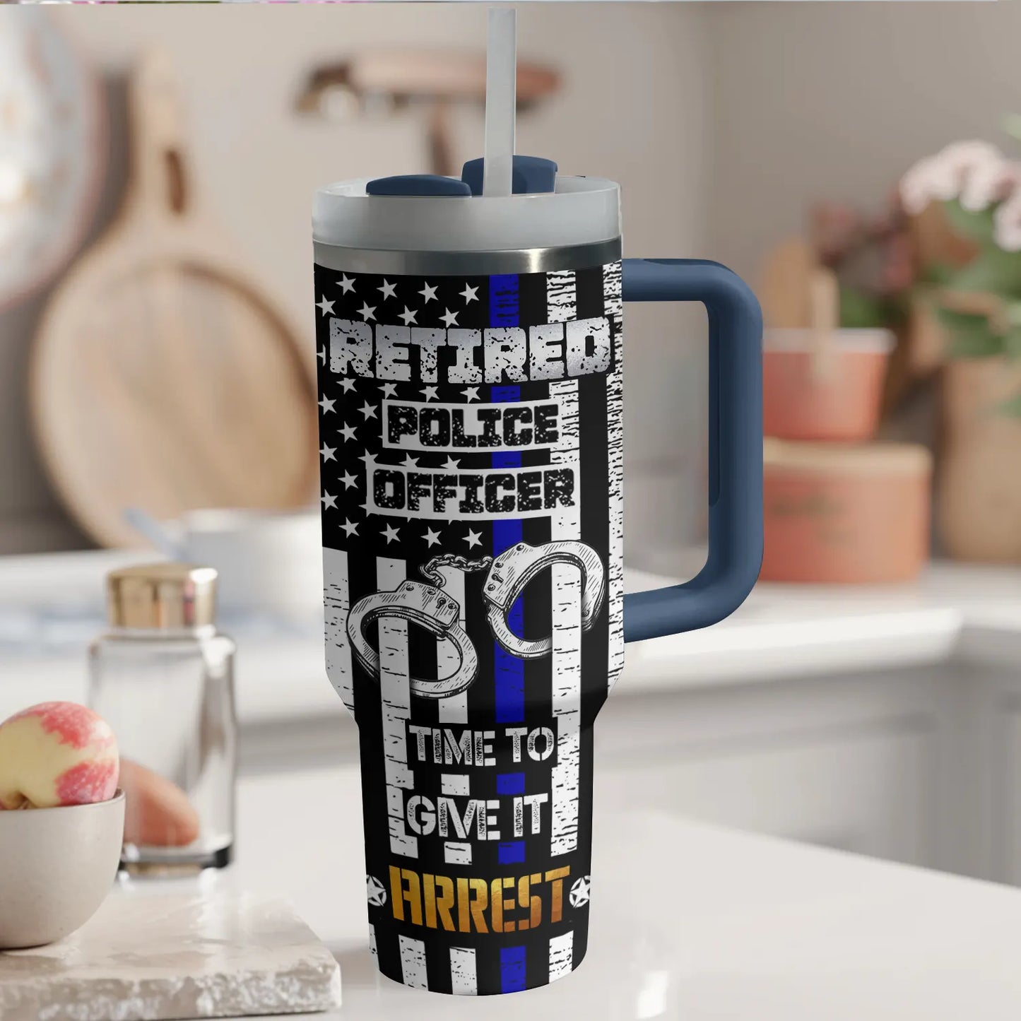 Shineful Tumbler Retired Police Officer