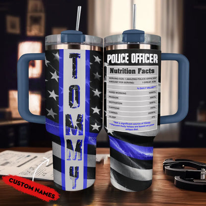 Shineful Tumbler Personalized Police: Thin Blue Line