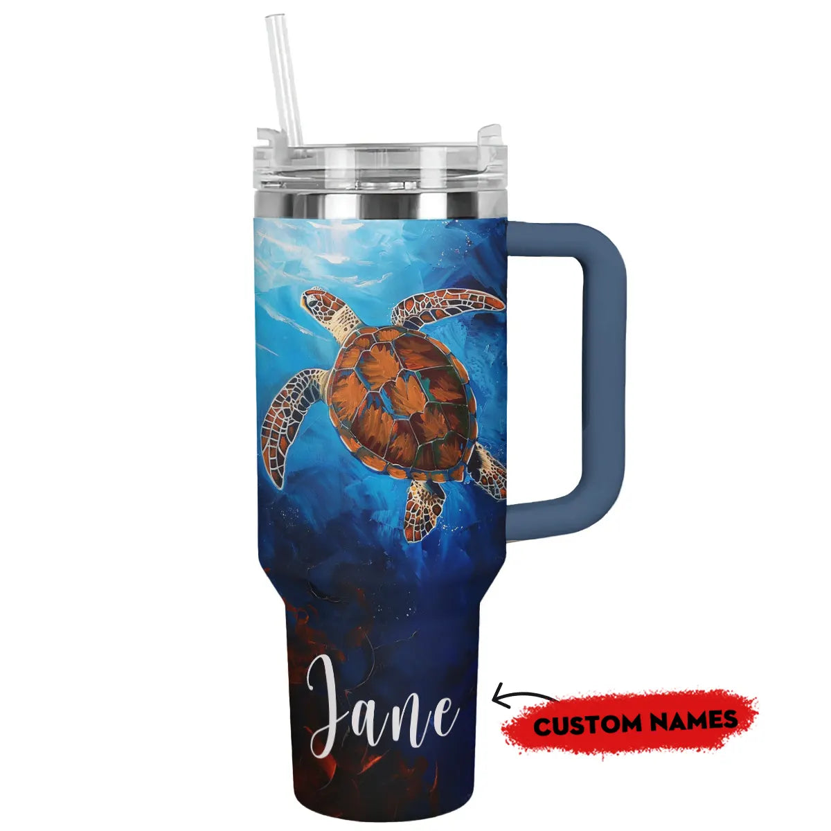 Shineful Tumbler Personalized Sea Turtle Ocean's Grace