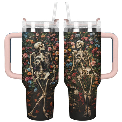 Shineful Tumbler Gothic Skull Style: Eternal Bloom Skeleton