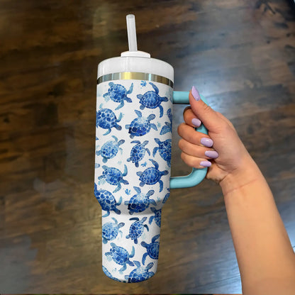 Shineful Tumbler Sea Turtle Blue Bliss