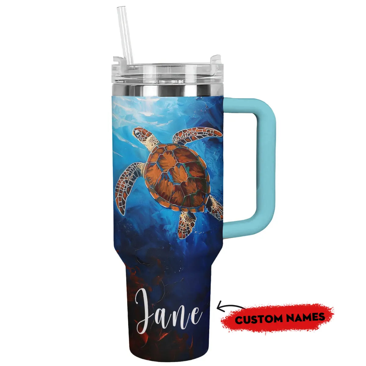 Shineful Tumbler Personalized Sea Turtle Ocean's Grace
