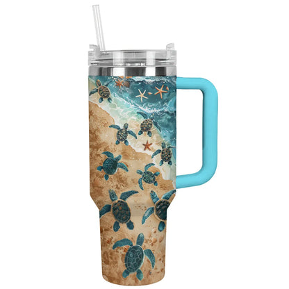 Shineful Tumbler Sea Turtle Sandy Shores