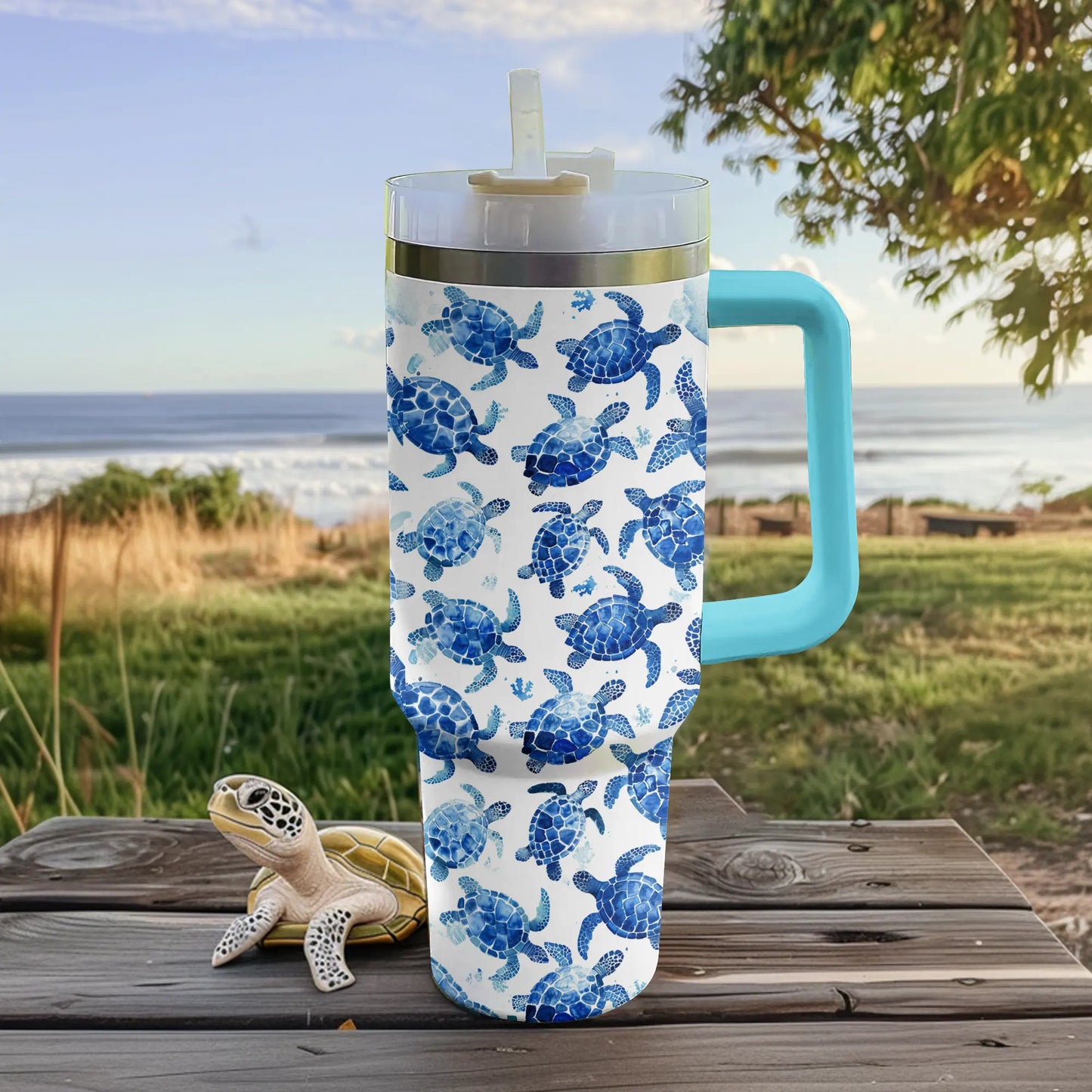 Shineful Tumbler Sea Turtle Blue Bliss