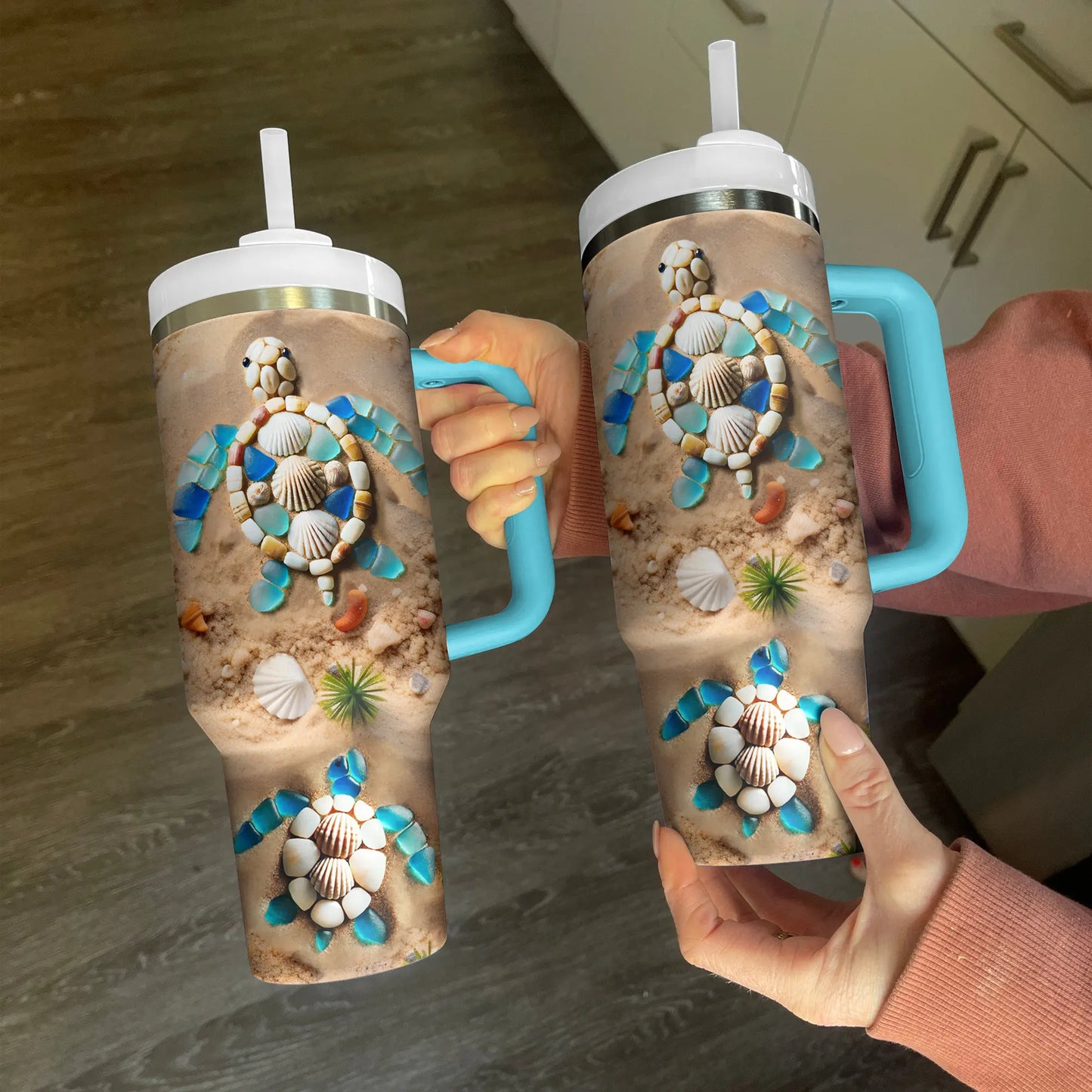 Shineful Glossy Tumbler Sea Turtle Shell Treasures